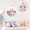 Flamingo Embroidery Kit for Beginners with Pattern Floral Stamped Full Range of Embroidery Starter Kit for Adults Cross Stitch Kit with Embroidery Cloth, Hoops, Color Thread and Tools,Set of 2